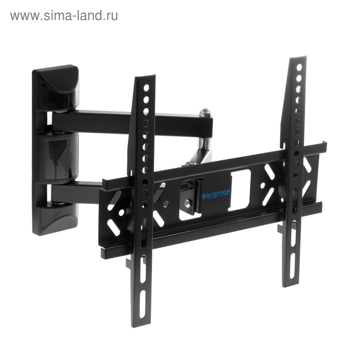 Кронштейн Kromax PIXIS-XS, для ТВ, наклонно-поворотный, 22-55", 95-423 мм от стены, чёрный - Фото 1
