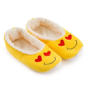 Тапочки женские домашние TAP MODA, размер 39, жёлтые, принт с сердечками  (артикул 4856064)  большой выбор товаров оптом и в розницу по низким ценам с доставкой