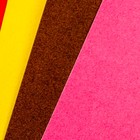 Цветная бумага бархатная "Квадраты" набор 7 шт, А4, 140 гр/м2 - Фото 2