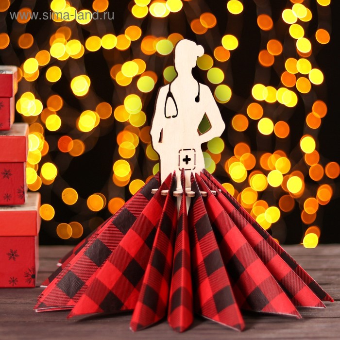 Салфетница деревянная «Доктор», 25×13×13 см - Фото 1