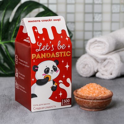 Соль для ванны Let's be PANDASTIC, 500 г, BEAUTY FOX