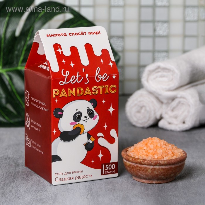 Соль в коробке молоко Let's be PANDASTIC, 500 г - Фото 1