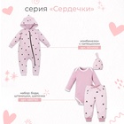 Комплект: джемпер, брюки Крошка Я "Cute", розовый, рост 62-68 см 4857212 - фото 1502617