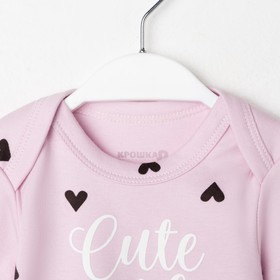 Костюм для девочки (джемпер, брюки) «Крошка Я» Cute, рост 68-74 см, розовый