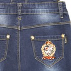 Комбинезон джинсовый для девочек утеплённый, рост 86 см - Фото 3