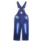 Комбинезон джинсовый для девочек утеплённый, рост 104 см - фото 295674925