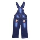 Комбинезон джинсовый для девочек утеплённый, рост 110 см - Фото 2