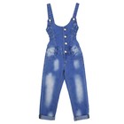 Комбинезон джинсовый для девочек, рост 98 см - Фото 1