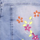 Костюм джинсовый для девочек, рост 110 см, цвет голубой - Фото 4