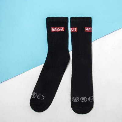 Носки "MARVEL", Мстители, чёрный, 27-29 см