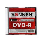 Диск DVD-R SONNEN, 16x, 4.7 Гб, Slim Case, 1 шт - Фото 1