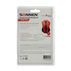 Мышь SONNEN WM-250R, беспроводная, оптическая, 1600 dpi, USB, 1хAA (не в комплекте), красная - Фото 7