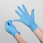 Перчатки нитриловые Malibri «Универсальные», размер L, 100 шт/уп, цвет голубой - Фото 2