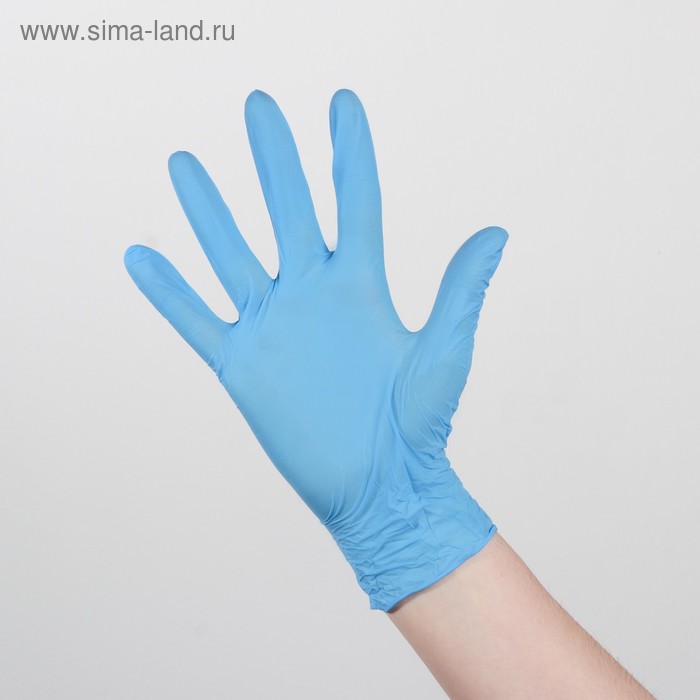 Перчатки нитриловые Malibri «Универсальные», размер XL, 100 шт/уп, цвет голубой - Фото 1