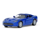 Машина металлическая SRT Viper GTS, 1:36, открываются двери, инерция, цвет синий - Фото 1
