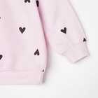 Комплект: джемпер и брюки Крошка Я «Сердечки», цвет розовый/серый, рост 80-86 см - Фото 5