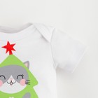 Боди детское «Крошка Я» Winter party, рост 62-68 см, белое - Фото 3