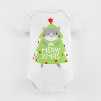 Боди Крошка Я Winter party, рост 74-80 см, белое