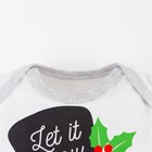 Боди с дл. рукавом Крошка Я "Снеговик", рост 68-74 см, белый - фото 25348215