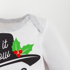 Боди с дл. рукавом Крошка Я "Снеговик", рост 68-74 см, белый - фото 25348216