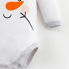 Боди с дл. рукавом Крошка Я "Снеговик", рост 68-74 см, белый - фото 25348217