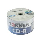 Диск CD-R SONNEN, 52x, 700 Мб, спайка, 50 шт. - Фото 1