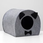 Домик для животных «Будка Джентльмена», войлок, серый - Фото 2