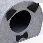 Домик для животных «Будка Джентльмена», войлок, серый - Фото 5