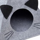 Домик для животных «Палатка ушастая», 38×28×38 см, войлок, серый - Фото 5