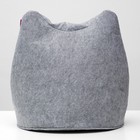 Домик для животных «Ушастик ONLY CATS», 46×46×43 см, войлок, серый - Фото 3