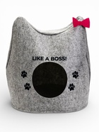 Домик для животных «Ушастик ONLY CATS», 46×46×43 см, войлок, серый 5073943