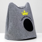Домик для животных «Ушастик королевский», 46×46×43 см, войлок, серый - Фото 2