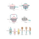 Игровой набор кухонный модуль «Домик» деревянная посуда в наборе - Фото 3