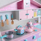Игровой набор, кухонный модуль «Домик» деревянная посуда в наборе - фото 3702327