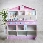 Игровой набор кухонный модуль «Домик» деревянная посуда в наборе - Фото 5