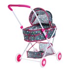 УЦЕНКА (НЕТ КОРЗИНЫ) Коляска для кукол, универсальная, с сумкой, с корзиной, металл. каркас - Фото 1