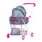 УЦЕНКА (НЕТ КОРЗИНЫ) Коляска для кукол, универсальная, с сумкой, с корзиной, металл. каркас - Фото 3