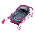 УЦЕНКА (НЕТ КОРЗИНЫ) Коляска для кукол, универсальная, с сумкой, с корзиной, металл. каркас - Фото 4