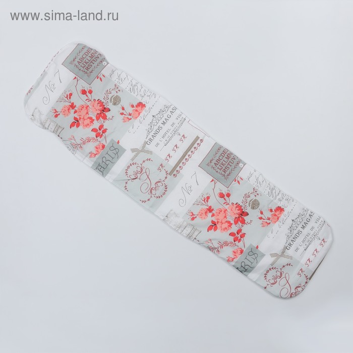 Чехол для гладильной доски с резинкой, 125×36 см, полиэстер, цвет МИКС - Фото 1