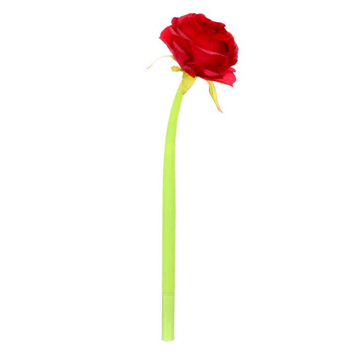 Ручка цветок, гелевая "Роза", прикол (штрихкод на штуке) - Фото 1