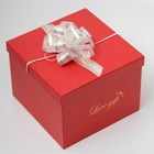 Подарочный бант - шар № 3 золотая полоса, белый, для упаковки подарков - Фото 4