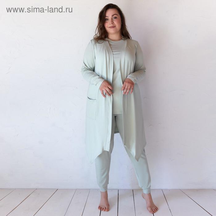 Халат женский MINAKU: Mint & Chocolate цвет олива, р-р 50 - Фото 1