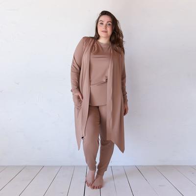 Халат женский MINAKU: Mint & Chocolate цвет капучино, р-р 54