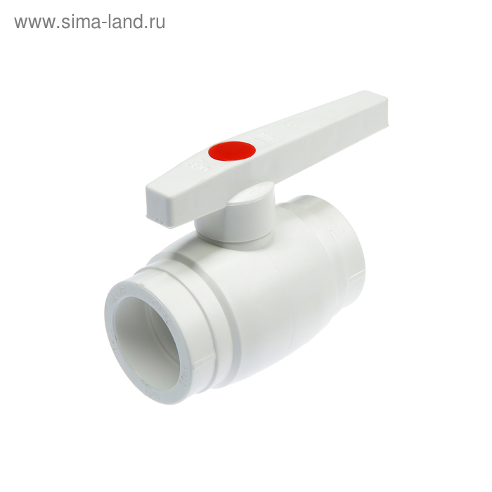 Кран VALFEX OPTIMA, полипропиленовый, со стальным омедненным шаром, d=50 мм - Фото 1