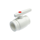 Кран VALFEX OPTIMA, полипропиленовый, со стальным омедненным шаром, d=63 мм - Фото 1