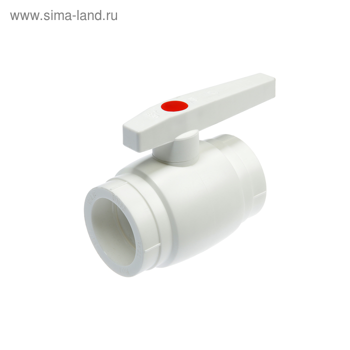 Кран VALFEX OPTIMA, полипропиленовый, со стальным омедненным шаром, d=63 мм - Фото 1