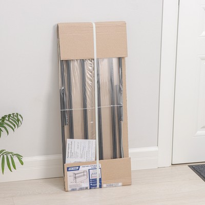 Подставка для обуви, 2 яруса, 82.5×32×48.5 см, чёрная