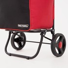 Сумка-тележка хозяйственная «Исток» на шнуре, 42×36×98 см, чёрная/красная - Фото 4