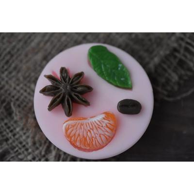 Молд силикон «Анис, мята, кофе, мандарин», h=2.8 см, d=1.8 см, МИКС