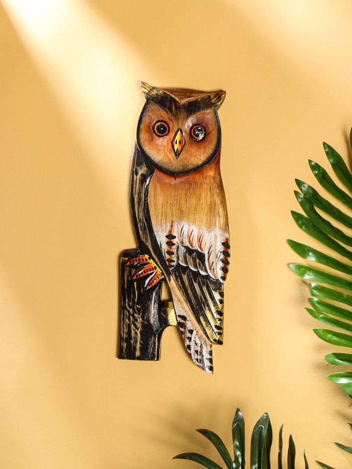 Панно «Сова на дереве», 13.5×1.5×33 см, дерево - Фото 1